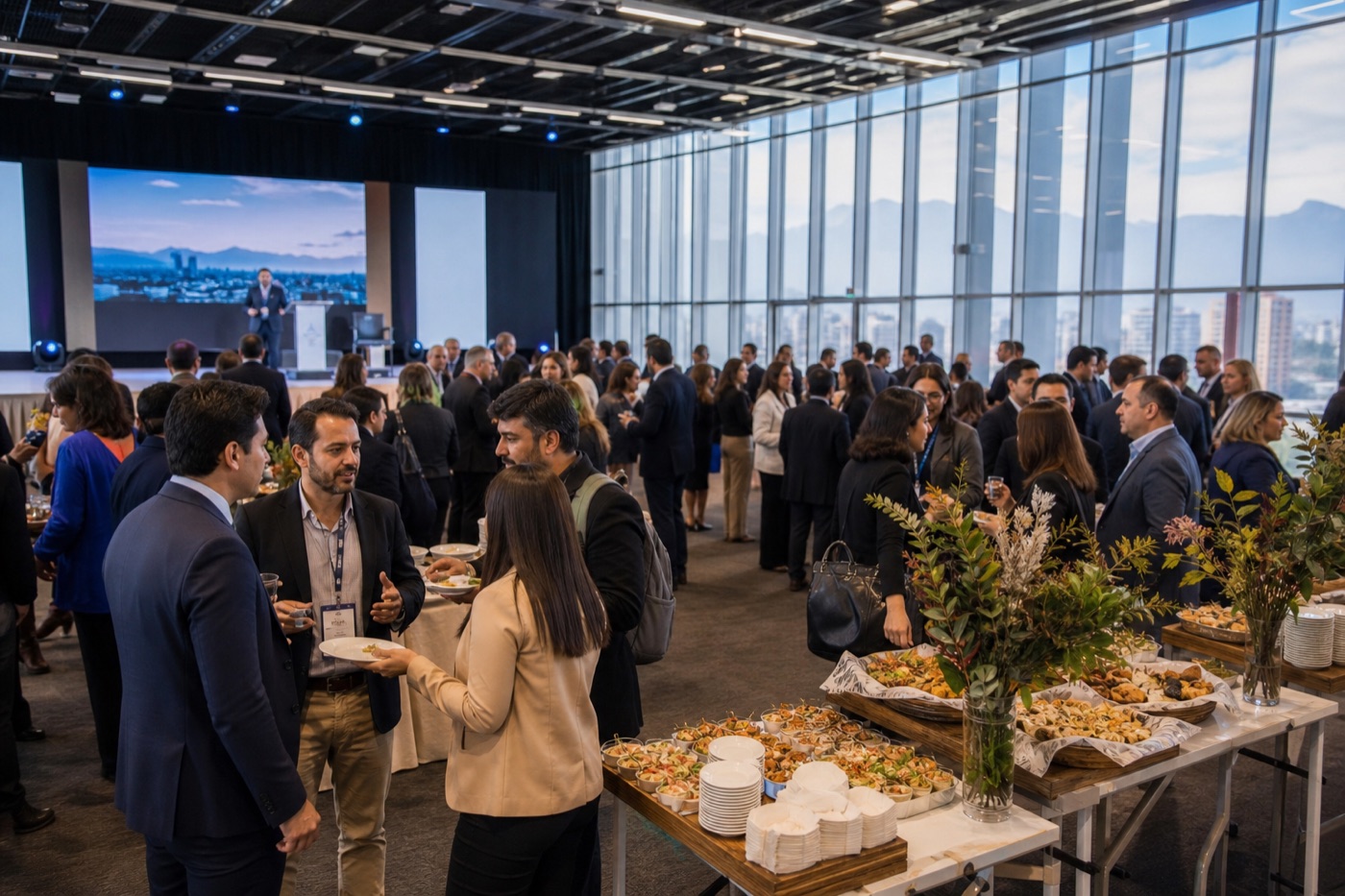 Catering para un summit empresarial en Santiago